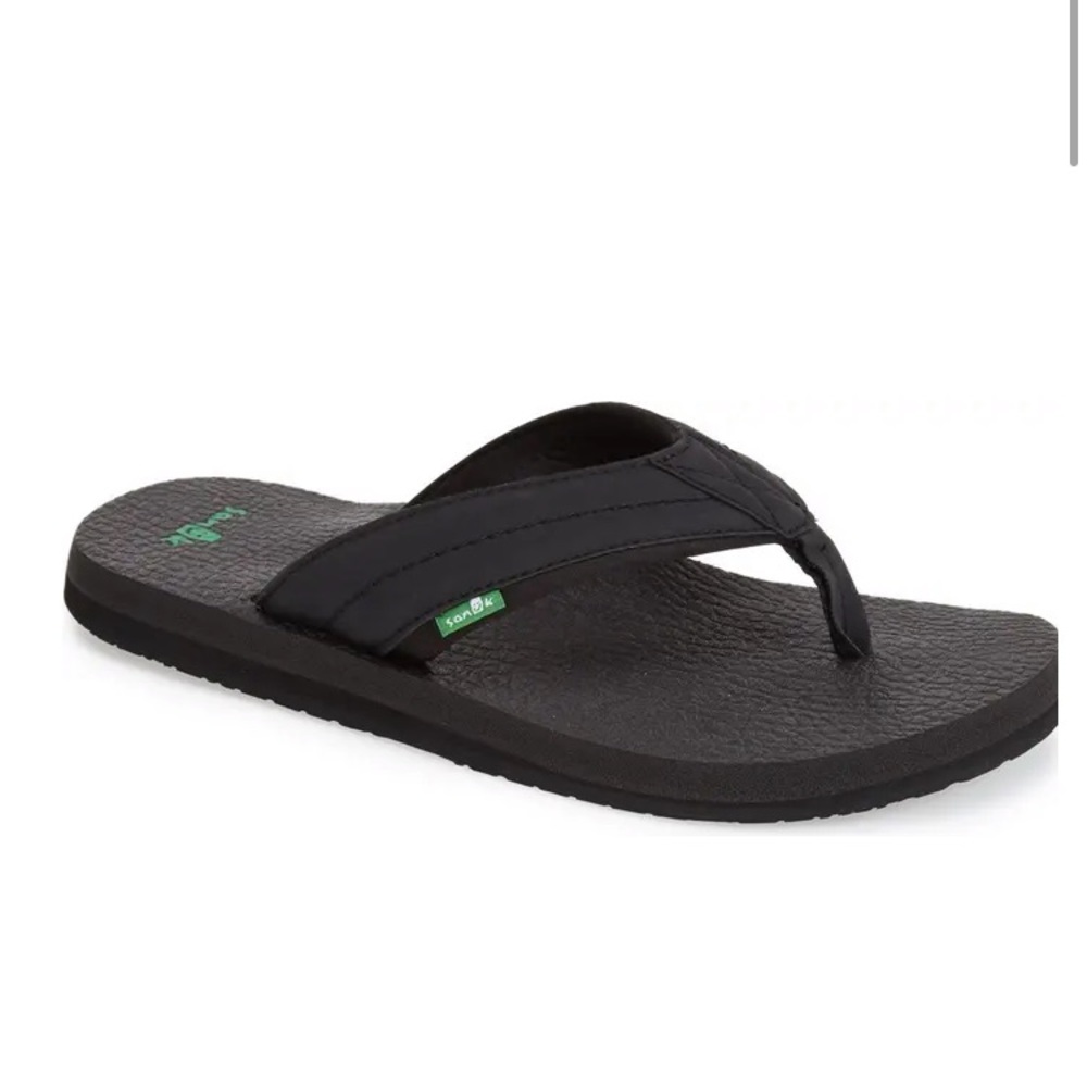 Sanuk Beer Cozy 2 Flip Flop Black Size 10